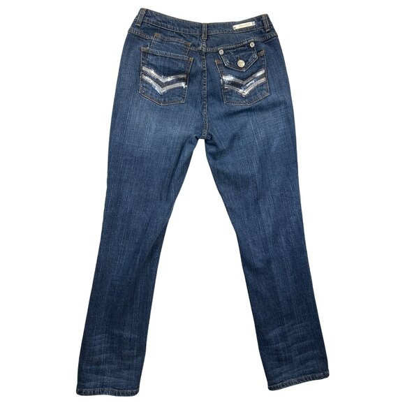 Seven7 Jeans Womens 10 Blue Premium‎ Denim Straight-Leg Stretch - Picture 2 of 9